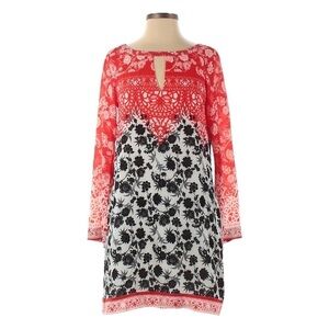Yoana Baraschi | Dresses | Yoana Baraschi Anthropologie Jardim Size Hot  Pink And Nude Lace Dress Sheer | Poshmark